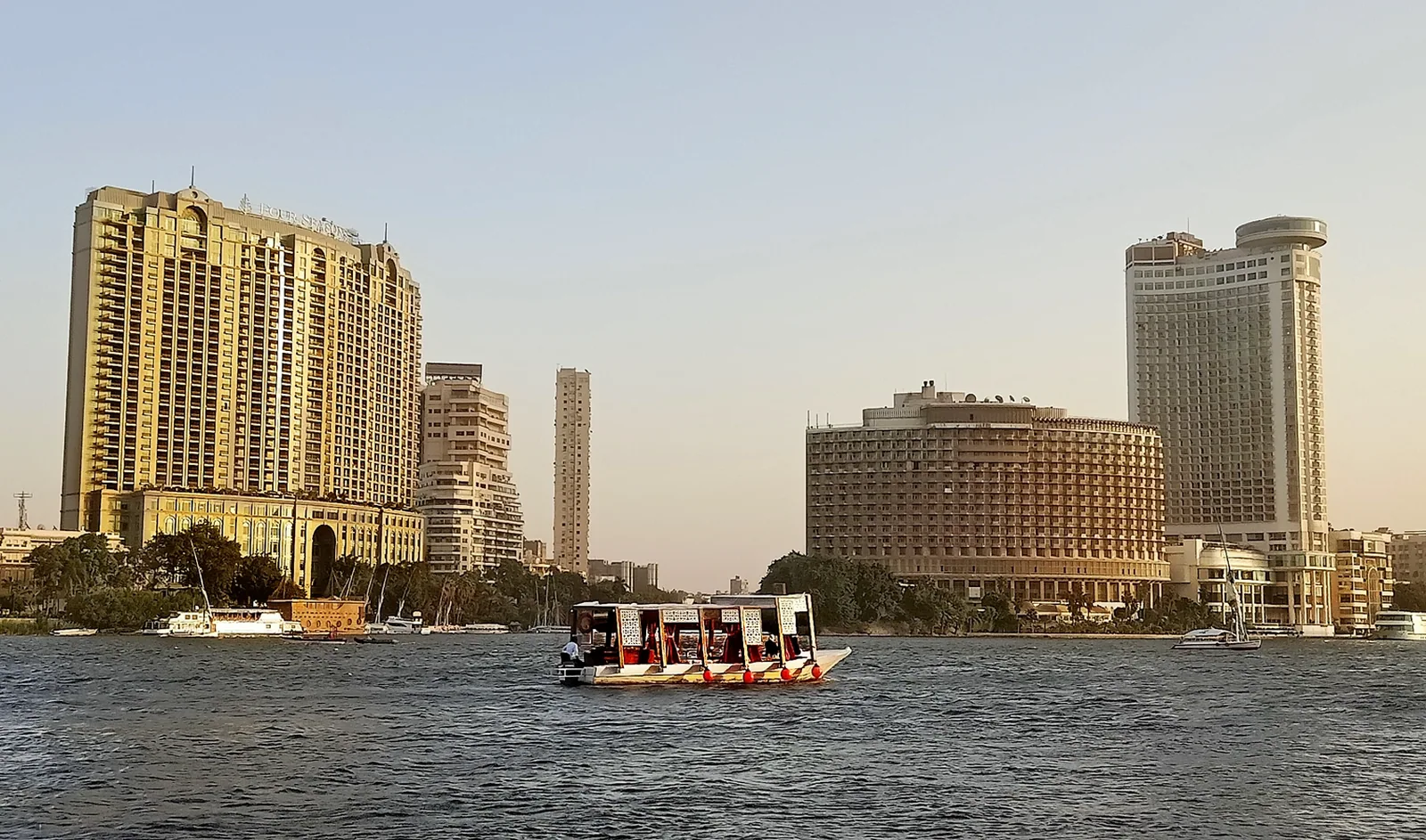 The Nile running through Cairo, Egypt