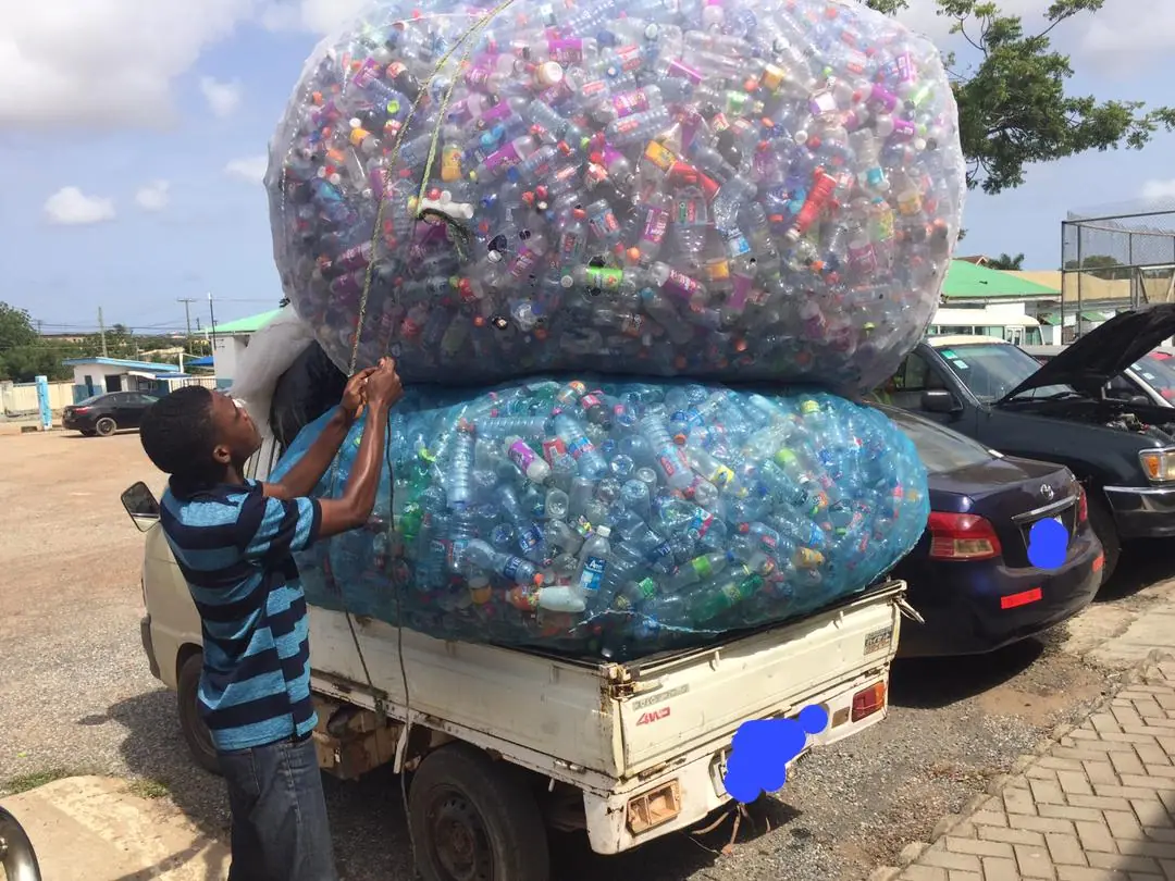 Plastic waste generated in schools is segregated from the domestic waste collected for recycling.