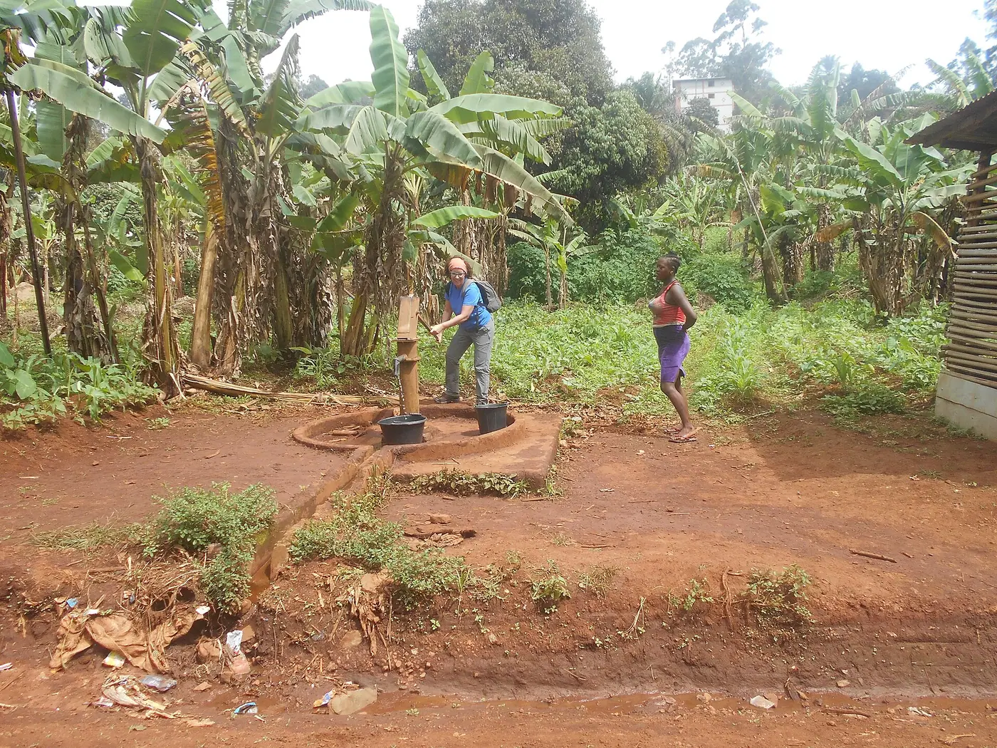 I draw water from the good fountain in the village.